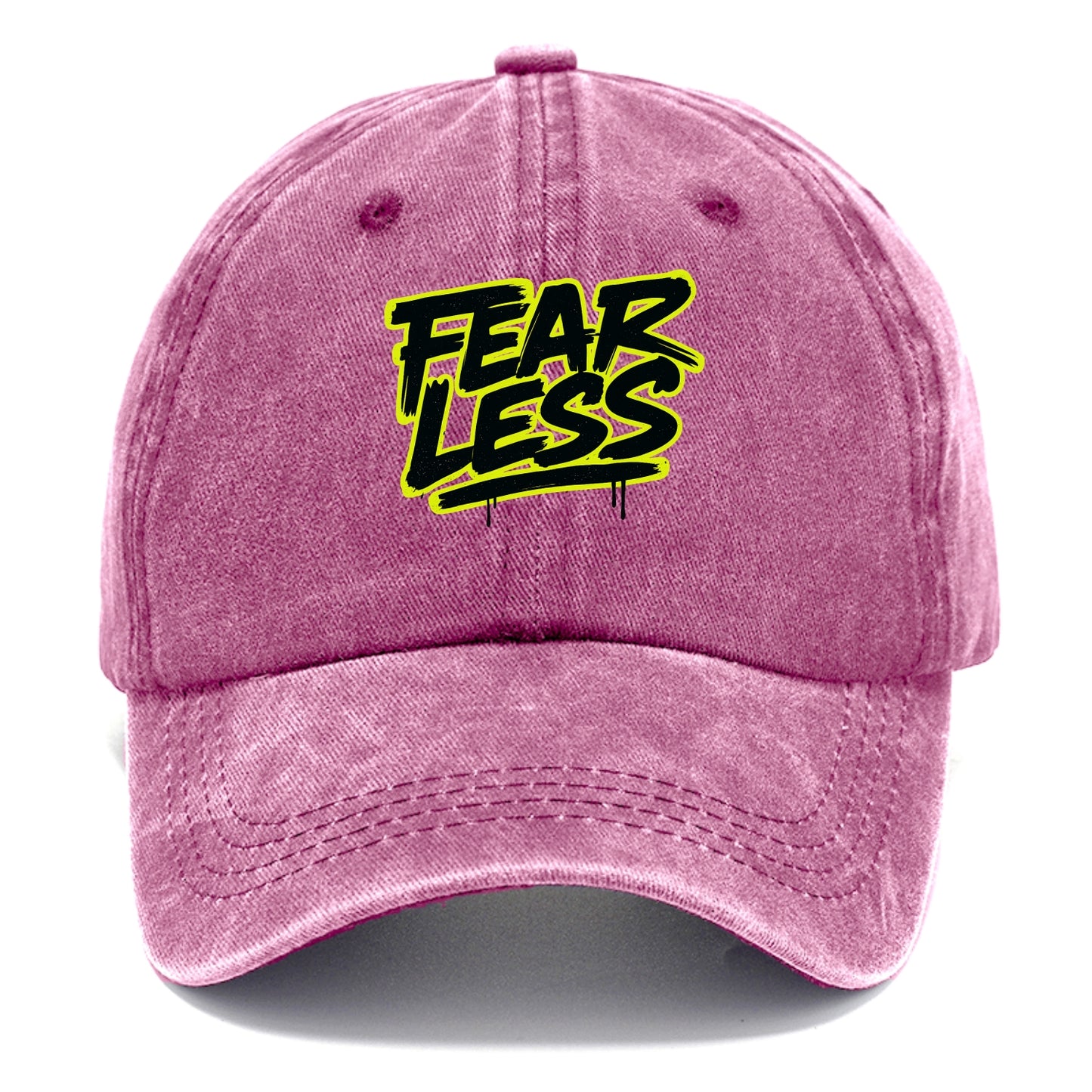 Bold typography design - "FEARLESS" - courage, bravery, facing challenges head on - Classic Cap - Dusty Rose(Rose)