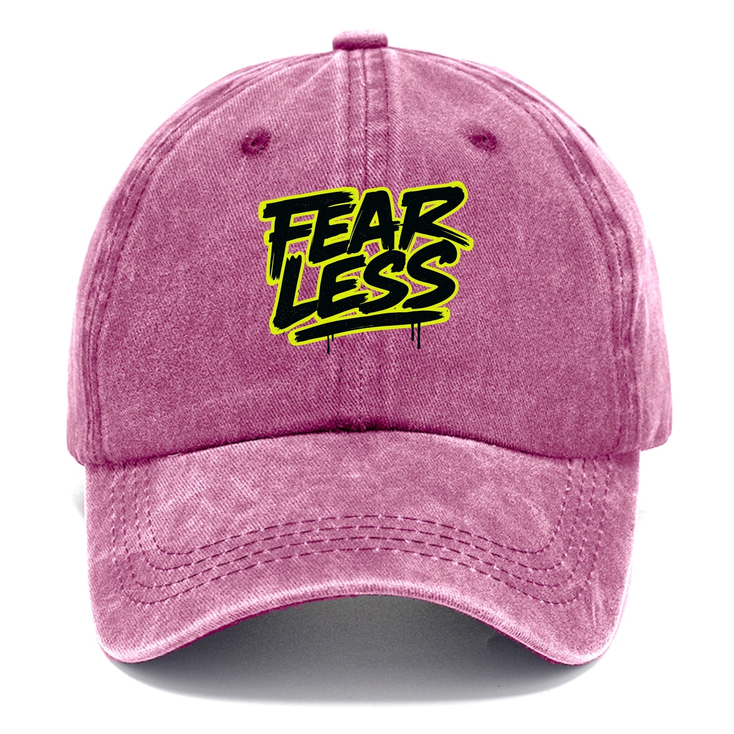 Bold typography design - "FEARLESS" - courage, bravery, facing challenges head on - Classic Cap - Dusty Rose(Rose)