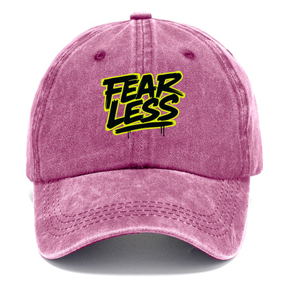 Bold typography design - "FEARLESS" - courage, bravery, facing challenges head on - Classic Cap - Dusty Rose(Rose)