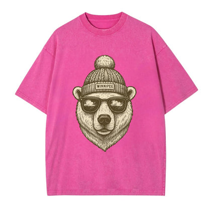 Winnipeg Polar Bear wearing Winnipeg bea - Vintage T-shirt - Dusty Rose(Rose)