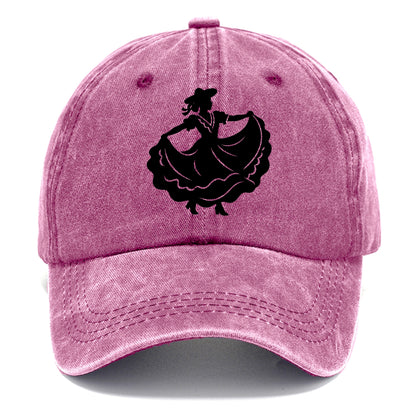 Mexican folk dancer twirling skirt - Classic Cap - Dusty Rose(Rose)