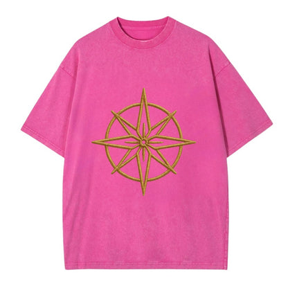 Compass Rose  - Vintage T-shirt - Dusty Rose(Rose)