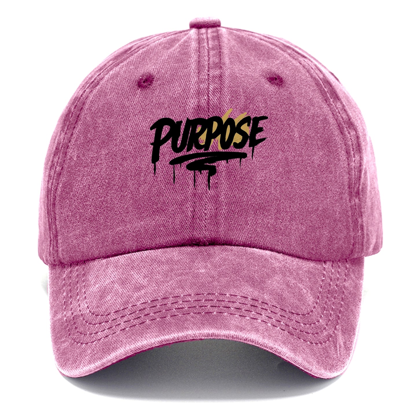 Bold typography design - "PURPOSE" - reason for being - Classic Cap - Dusty Rose(Rose)
