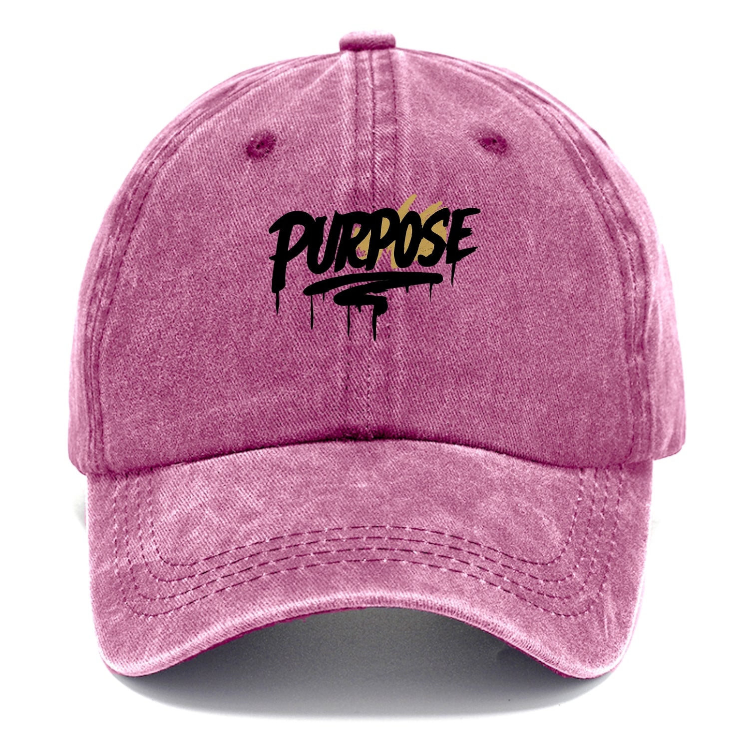 Bold typography design - "PURPOSE" - reason for being - Classic Cap - Dusty Rose(Rose)