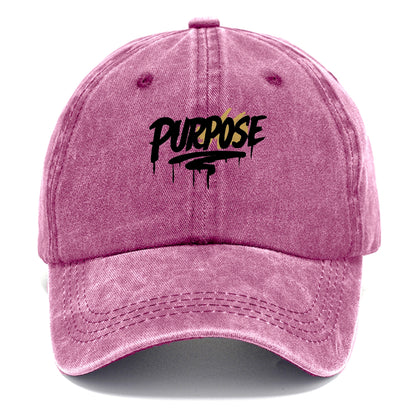 Bold typography design - "PURPOSE" - reason for being - Classic Cap - Dusty Rose(Rose)