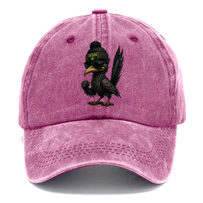 Vegas Roadrunner wearing Raiders beanie with neon patch and wayfarer sunglasses - Classic Cap - Dusty Rose(Rose)