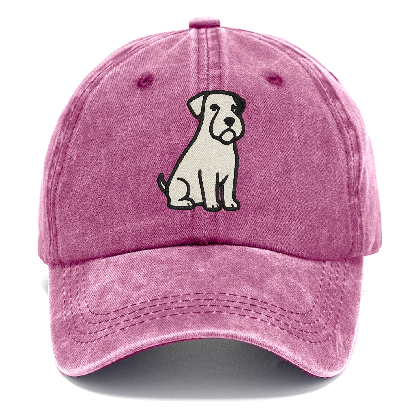 Sealyham Terrier White Sitting Pose Classic Cap - Dusty Rose(Rose)