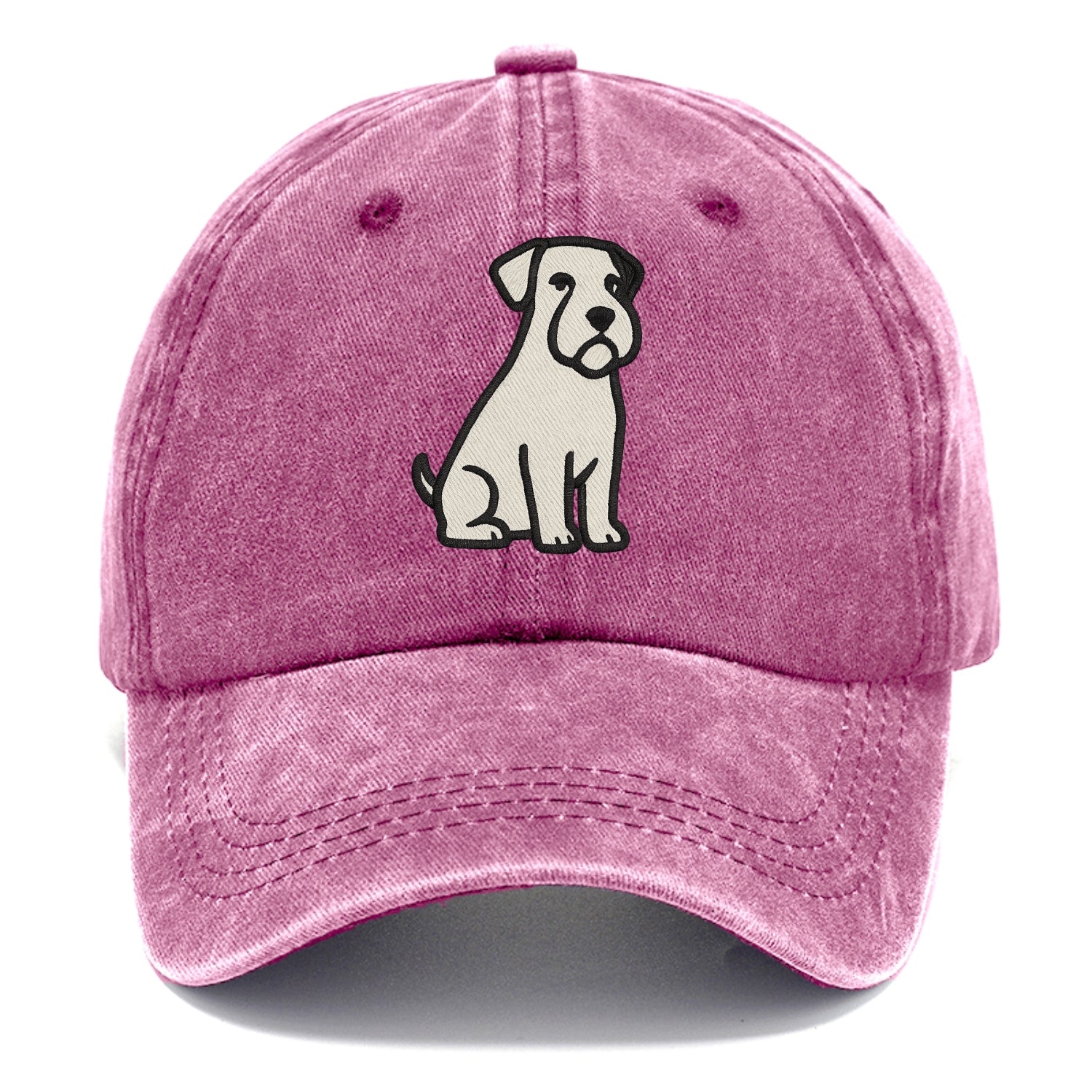 Sealyham Terrier White Sitting Pose Classic Cap - Dusty Rose(Rose)