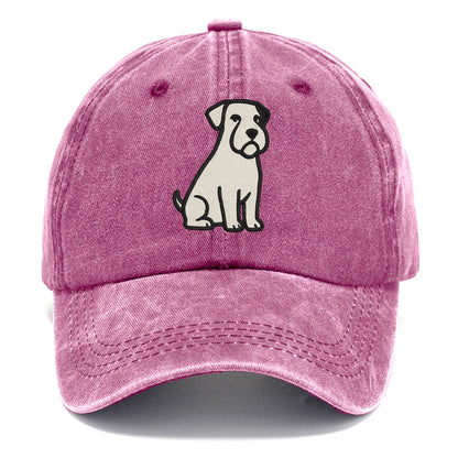 Sealyham Terrier White Sitting Pose Classic Cap - Dusty Rose(Rose)