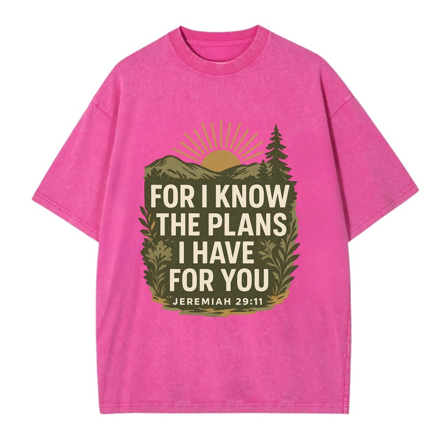 Jeremiah 29:11 Sunrise - Vintage T-shirt - Dusty Rose(Rose)