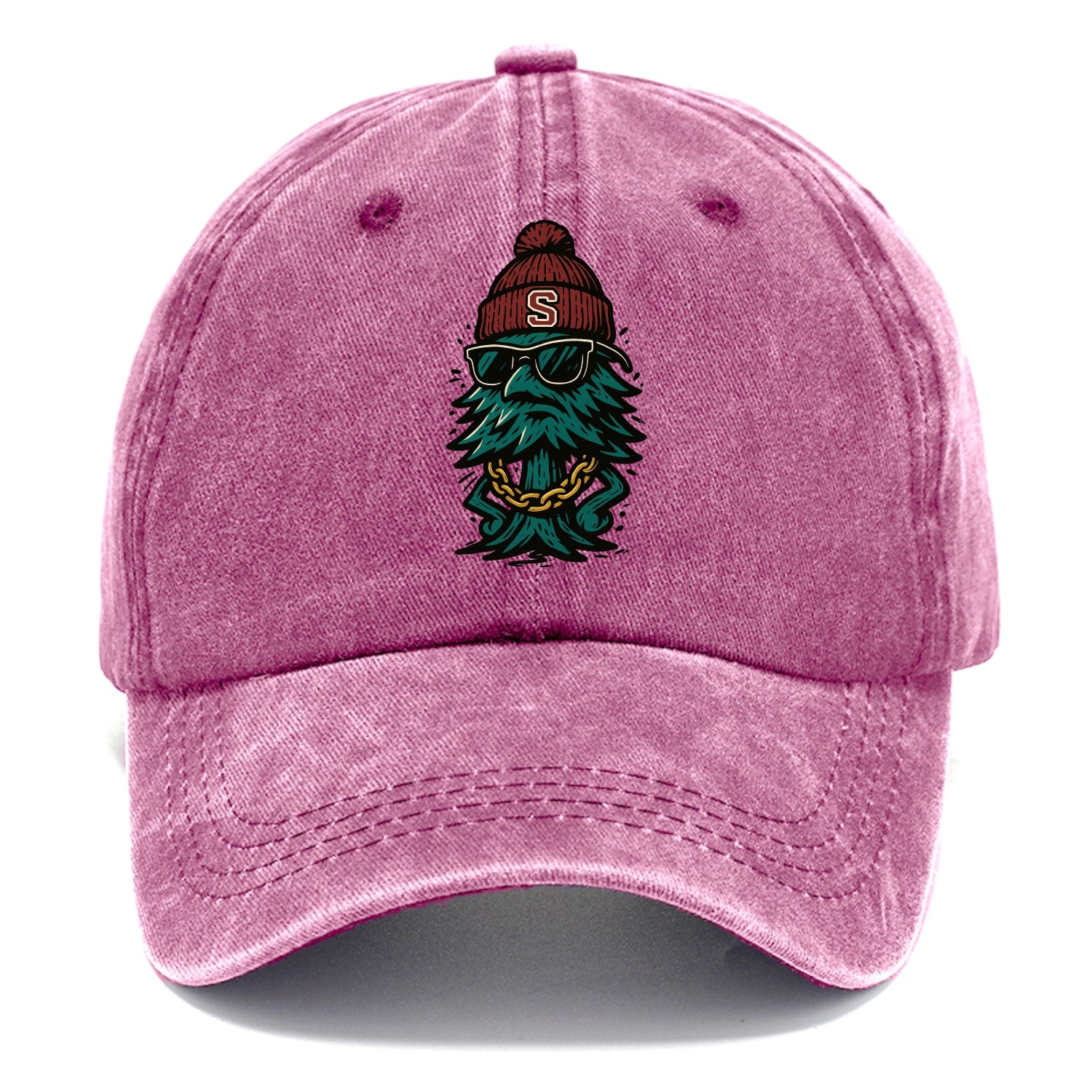 Palo Alto Tree wearing Stanford beanie with S patch - Classic Cap - Dusty Rose(Rose)