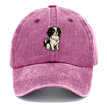 Japanese Chin - Black and white sitting Classic Cap - Dusty Rose(Rose)