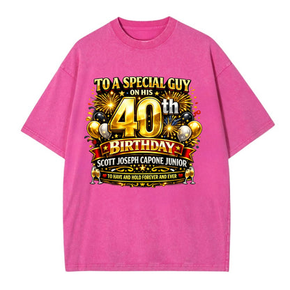 Special 40th Birthday - Vintage T-shirt - Dusty Rose(Rose)