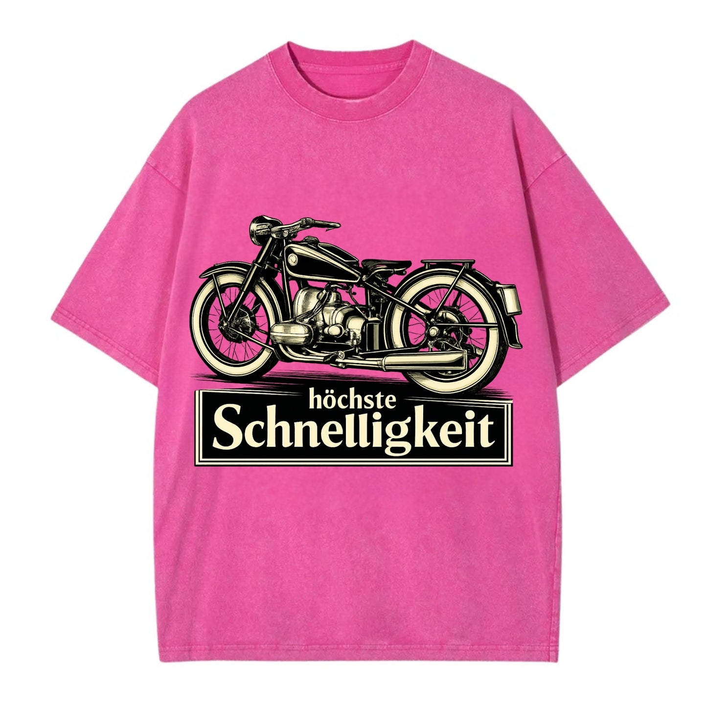 German Speed Motorcycle - Vintage T-shirt - Dusty Rose(Rose)