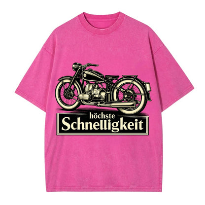 German Speed Motorcycle - Vintage T-shirt - Dusty Rose(Rose)