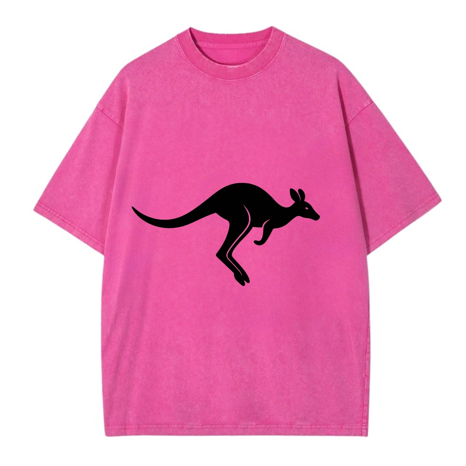 Kangaroo leaping across outback - Vintage T-shirt - Dusty Rose(Rose)