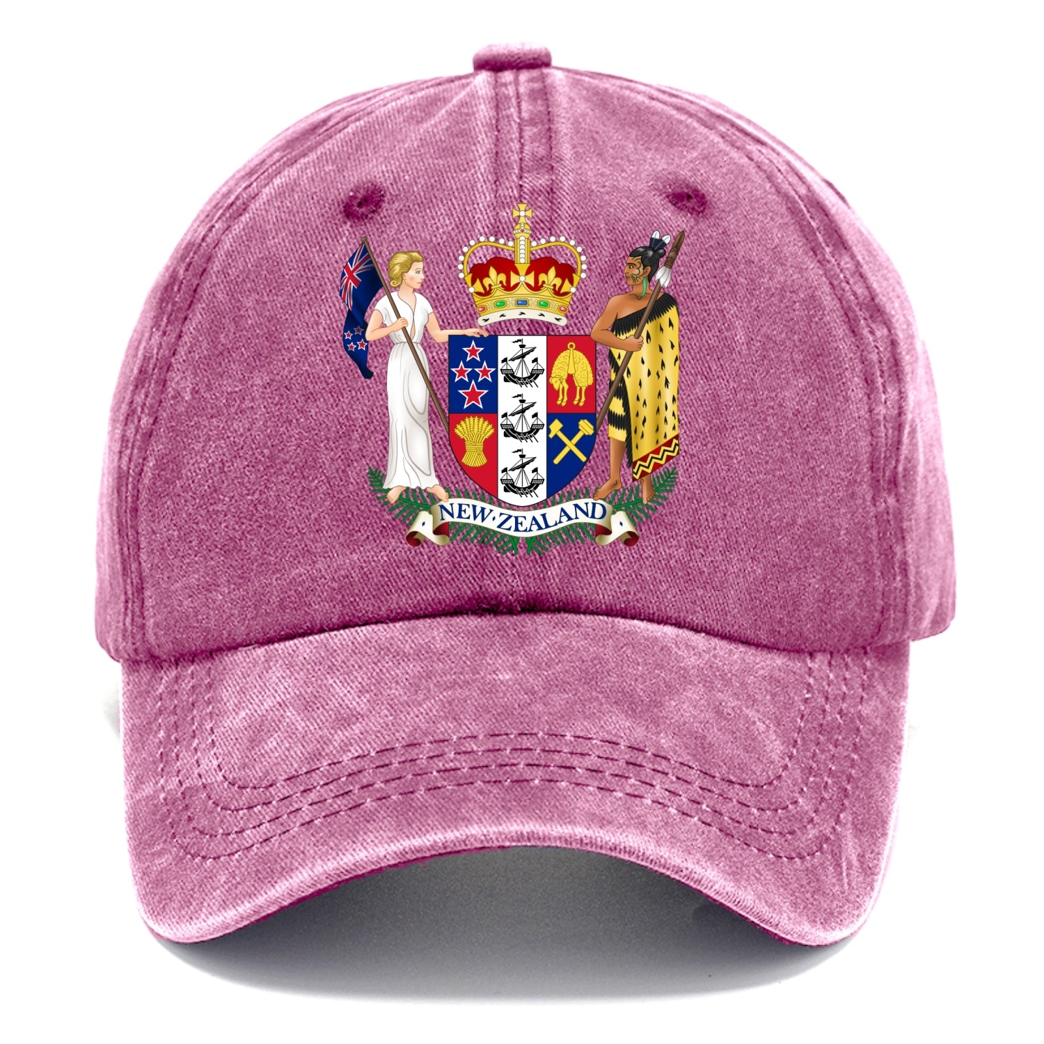 Coat Of Arms Of New Zealand - Classic Cap - Dusty Rose(Rose)