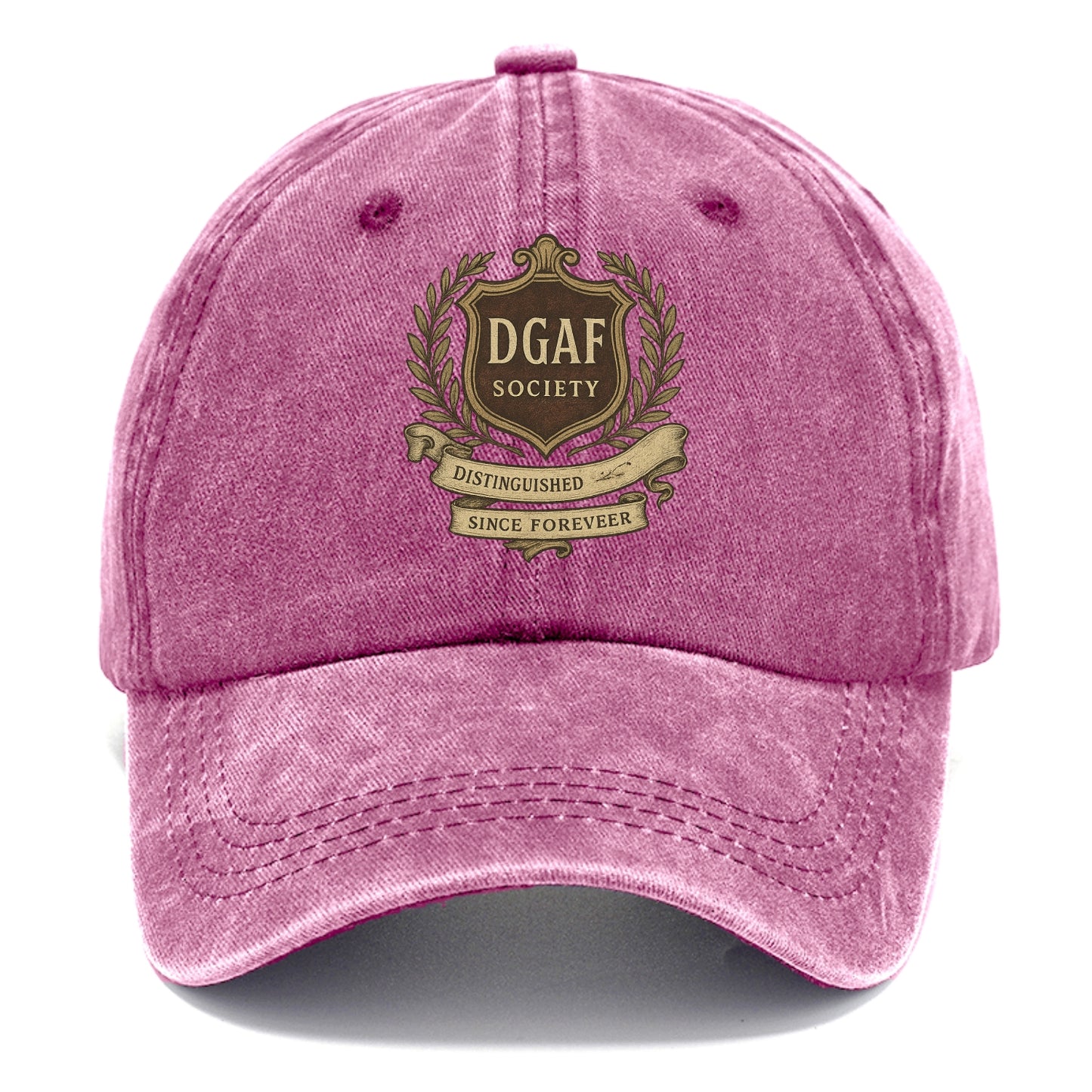 Official membership card design - "DGAF Society - Distinguished Members Since - Classic Cap - Dusty Rose(Rose)