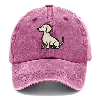 Dachshund - Long body profile view - Classic Cap - Dusty Rose(Rose)