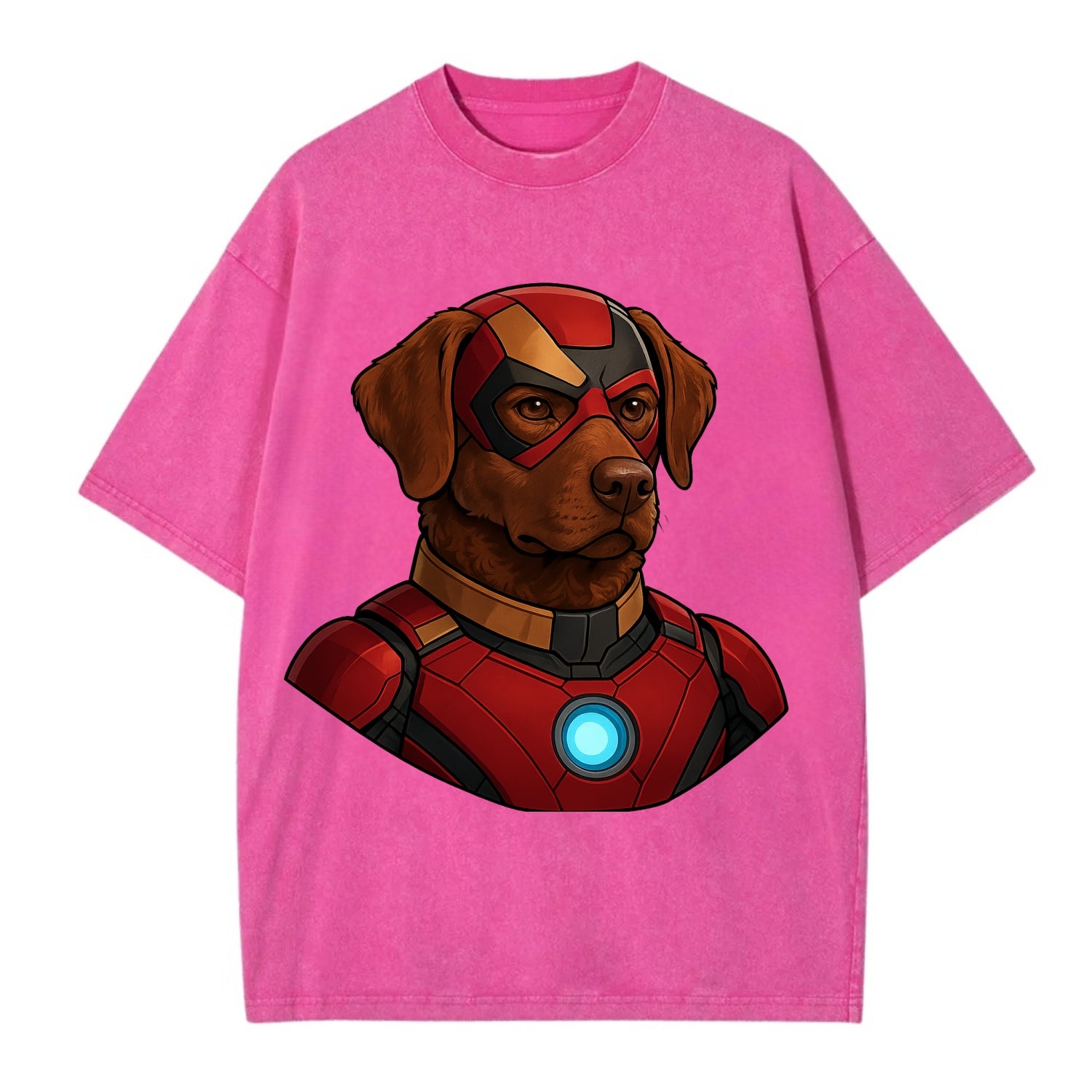 Chesapeake Bay Retriever Loyal Hero  - V Vintage T-shirt - Dusty Rose(Rose)