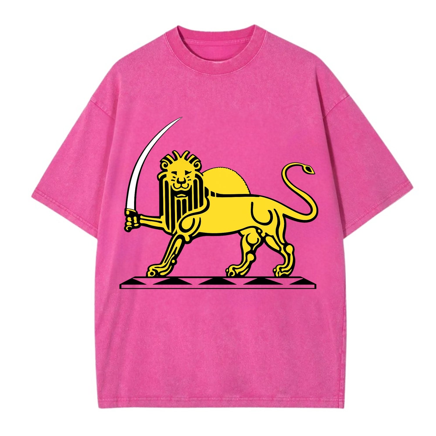 Lion Of The Rising Blade - Vintage T-shirt - Dusty Rose(Rose)