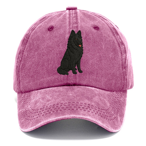 Belgian Sheepdog - Black long-haired embroidered pose - Classic Cap