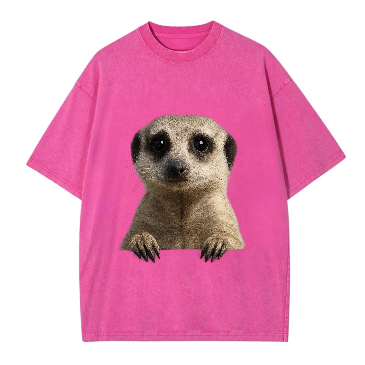 Meerkat  - Vintage T-shirt - Dusty Rose(Rose)