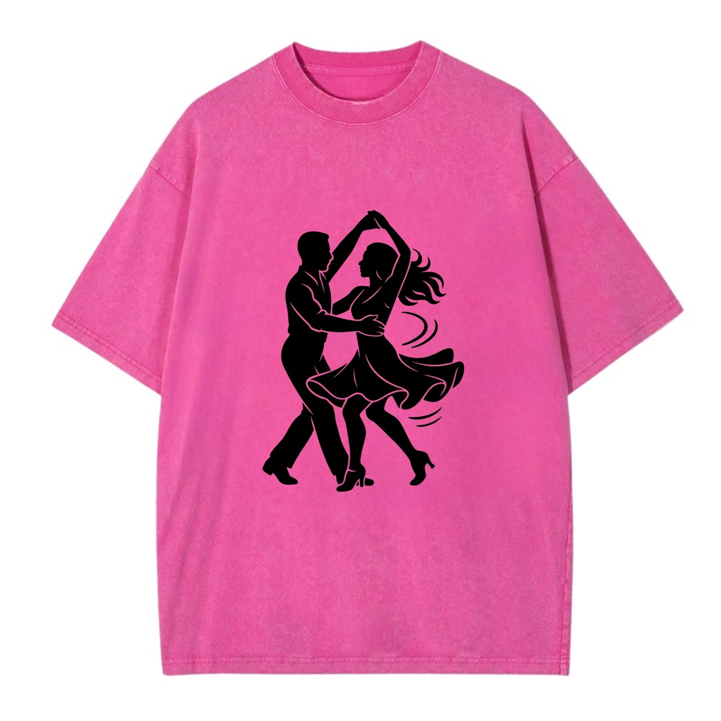 Salsa dancers spinning turn - Vintage T-shirt - Dusty Rose(Rose)