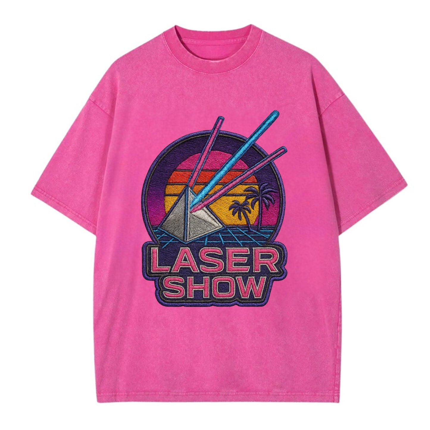 Laser Show - Vintage T-shirt - Dusty Rose(Rose)
