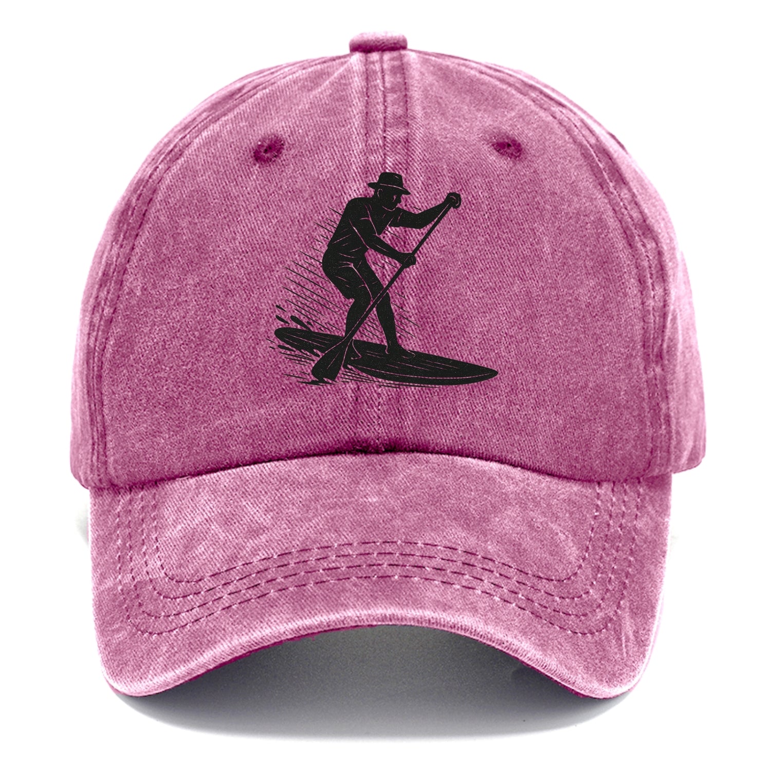 Stand-up paddleboarder on calm water - Classic Cap - Dusty Rose(Rose)