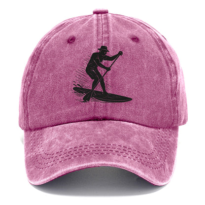 Stand-up paddleboarder on calm water - Classic Cap - Dusty Rose(Rose)