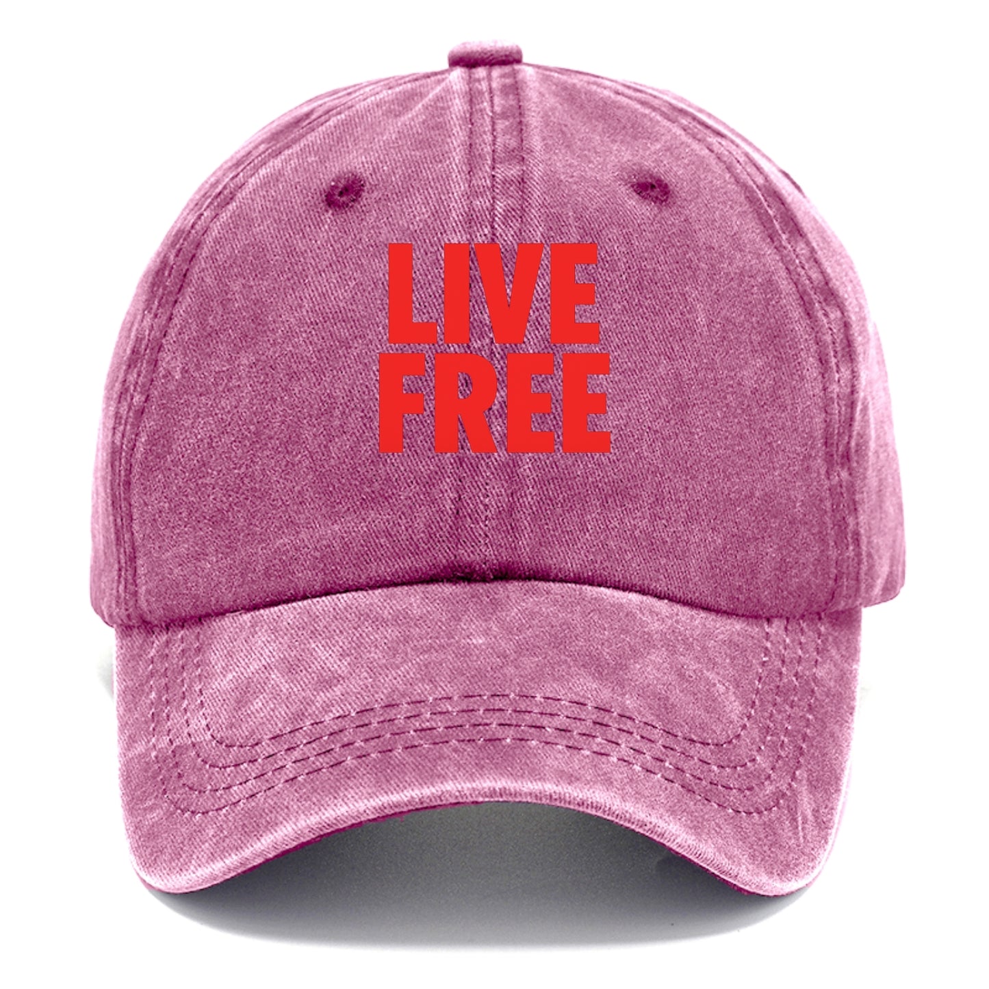 Bold typography design - "LIVE FREE" - unrestricted living - Classic Cap - Dusty Rose(Rose)