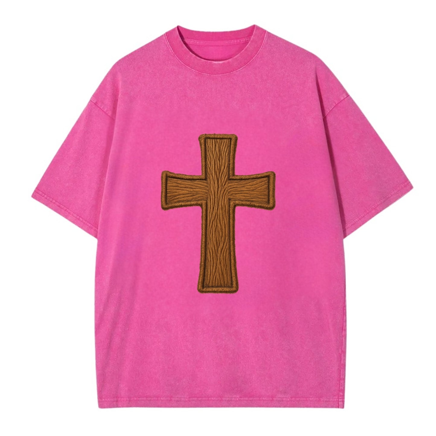 Carved Cross  - Vintage T-shirt - Dusty Rose(Rose)
