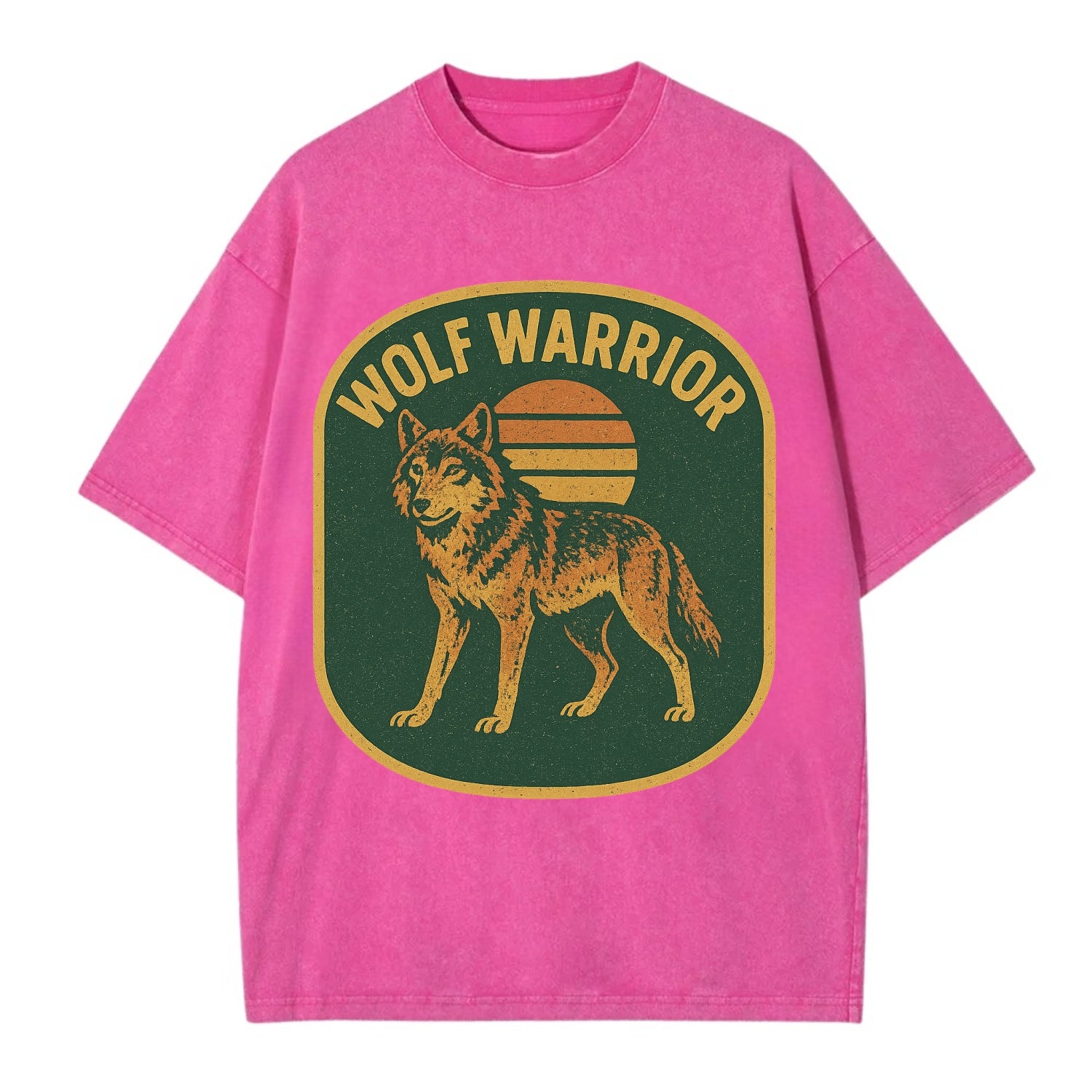 Wolf Warrior  - Vintage T-shirt - Dusty Rose(Rose)