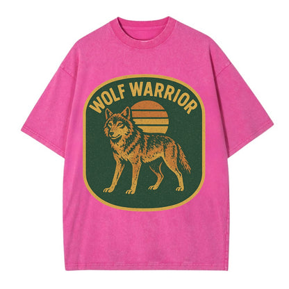 Wolf Warrior  - Vintage T-shirt - Dusty Rose(Rose)