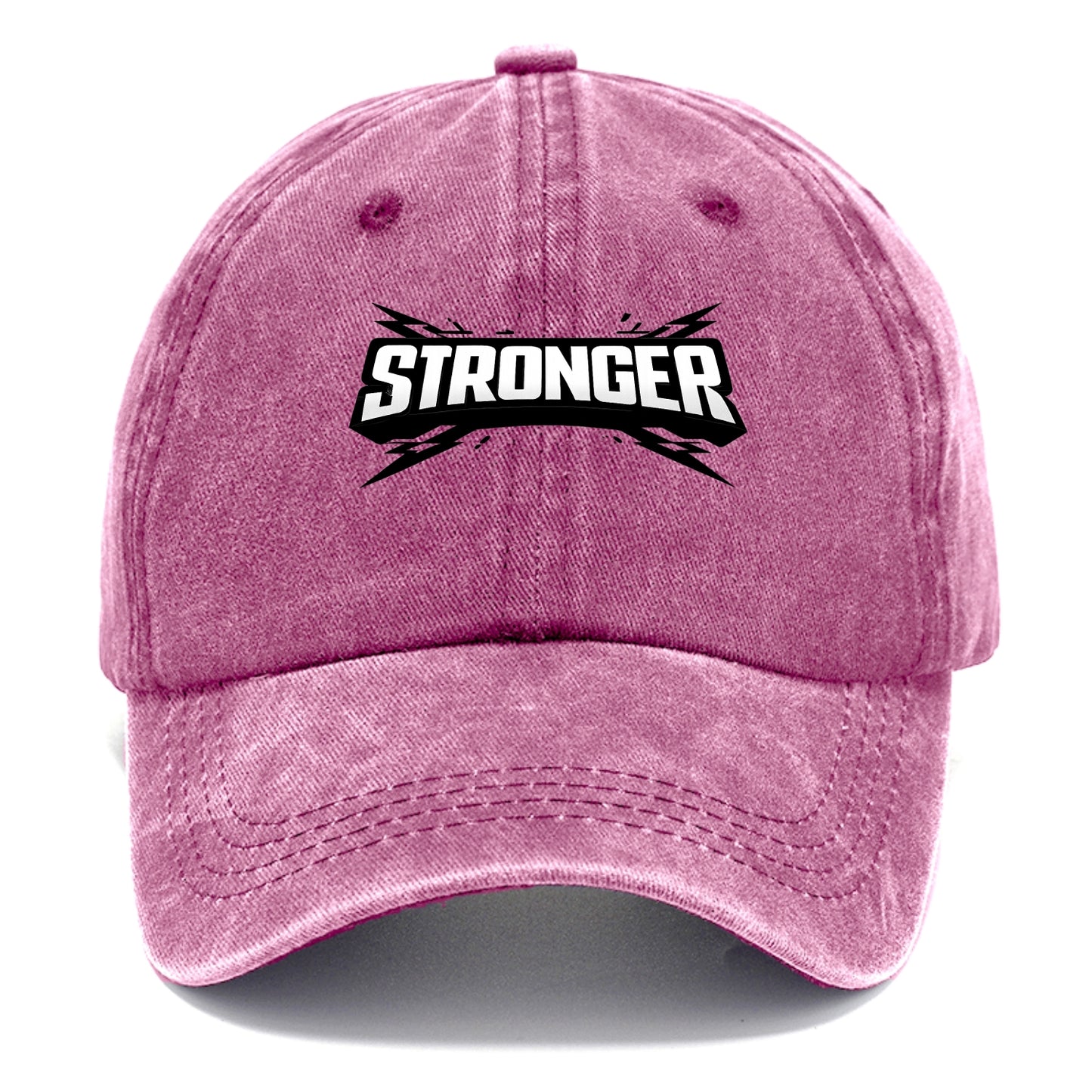 Bold typography design - "STRONGER" - getting better, building power - Classic Cap - Dusty Rose(Rose)