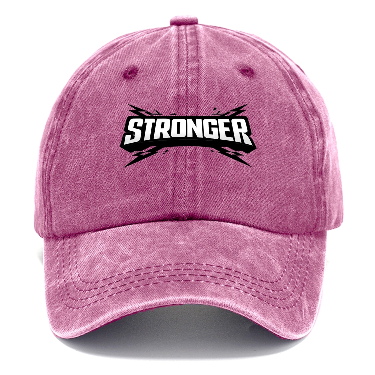 Bold typography design - "STRONGER" - getting better, building power - Classic Cap - Dusty Rose(Rose)