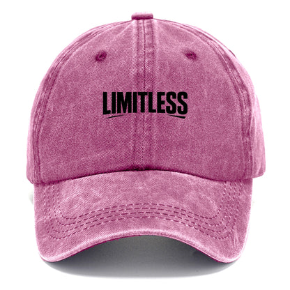 Bold typography design - "LIMITLESS" - no boundaries, infinite potential - Classic Cap - Dusty Rose(Rose)