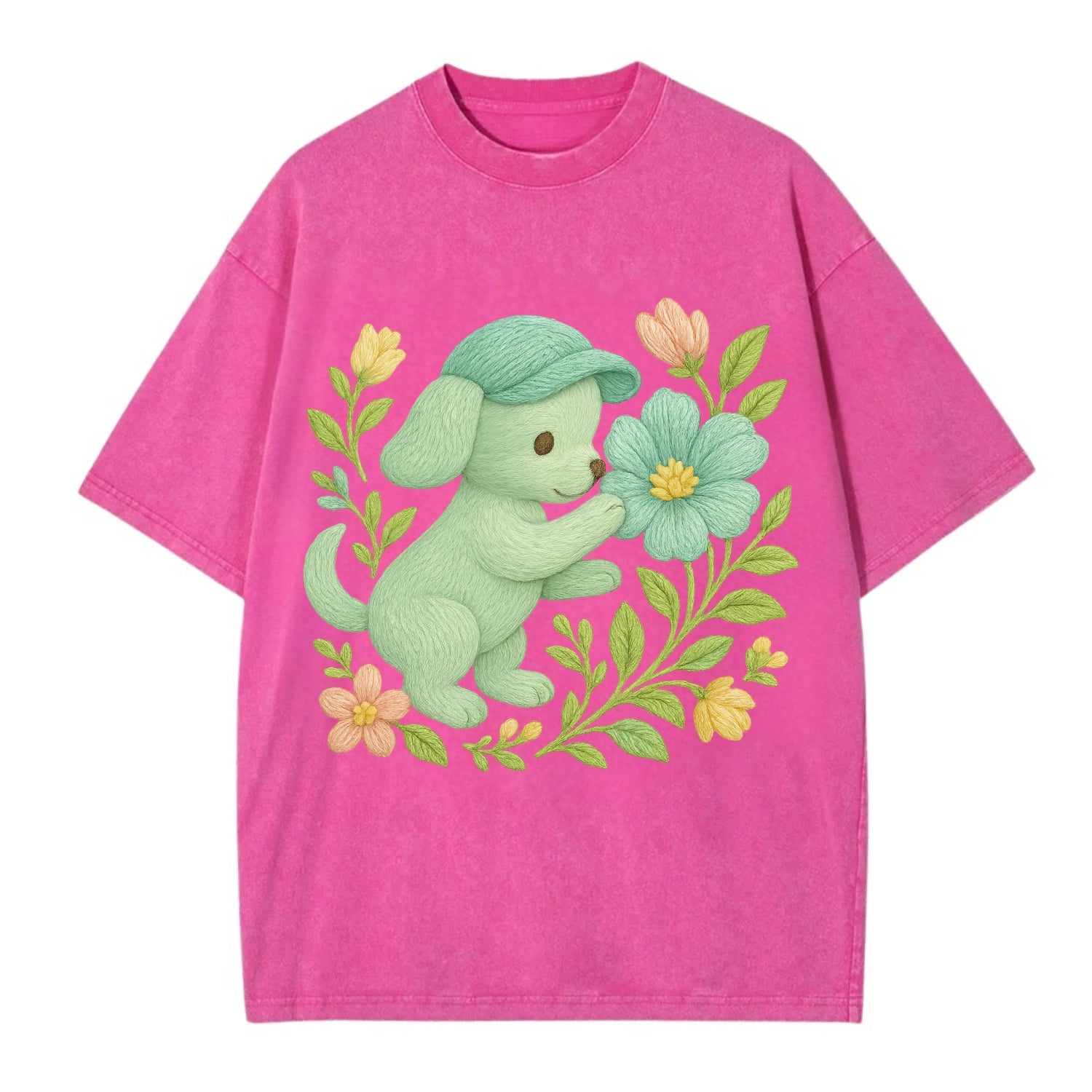 Mint Puppy - Vintage T-shirt - Dusty Rose(Rose)