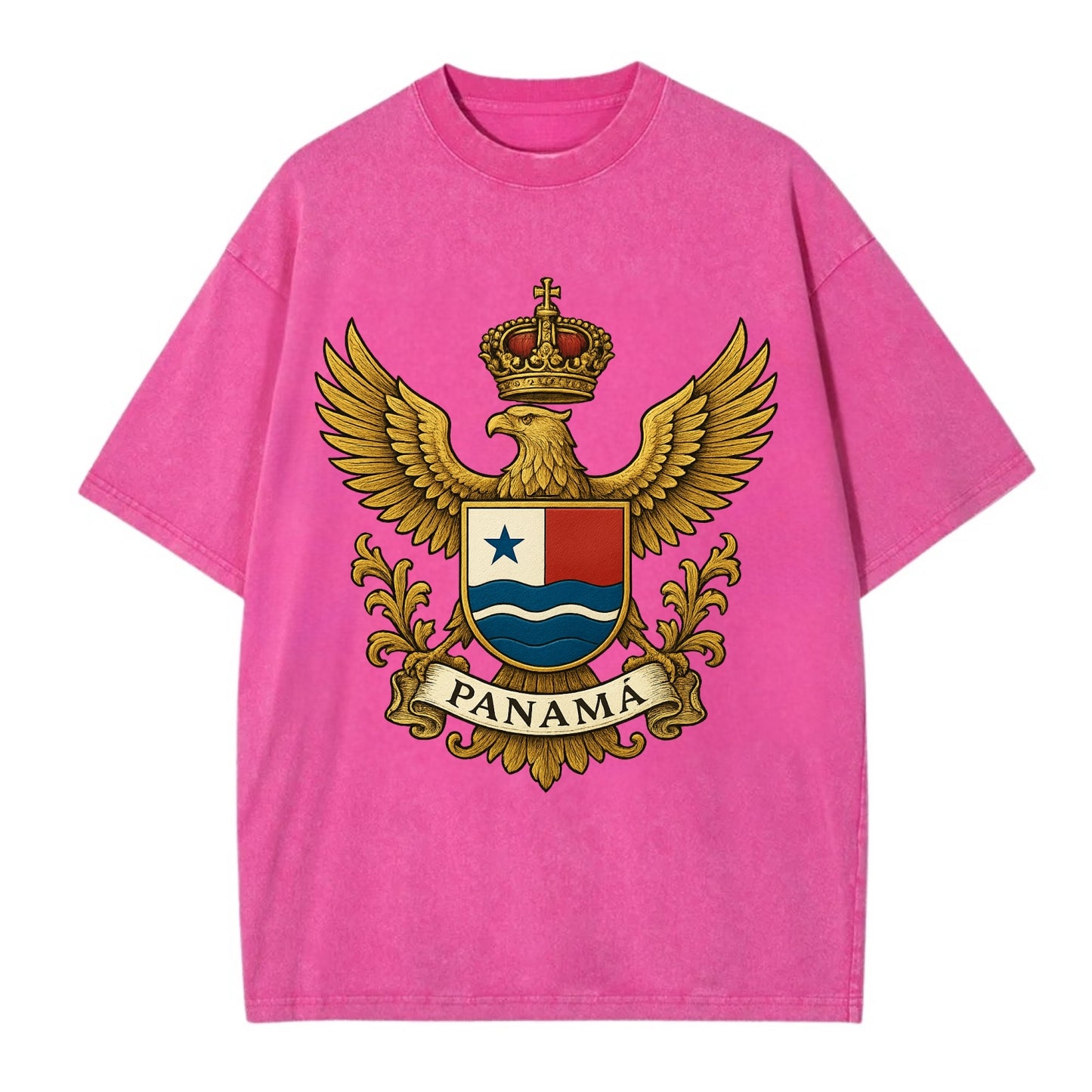 Panama Heritage Badge  - Vintage T-shirt - Dusty Rose(Rose)