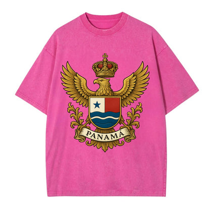 Panama Heritage Badge  - Vintage T-shirt - Dusty Rose(Rose)
