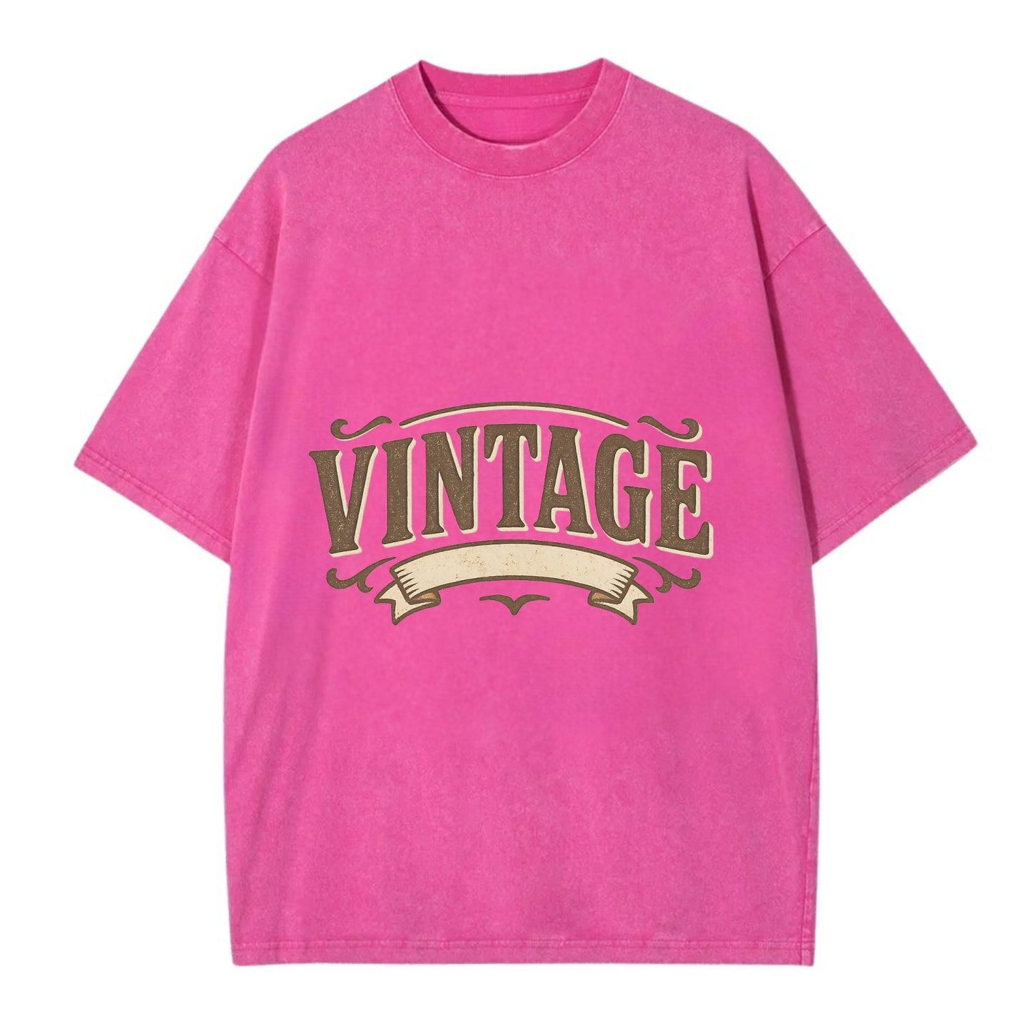 Bold typography design - "CENTERED" - aligned, focused, balanced within - Vintage T-shirt - Dusty Rose(Rose)