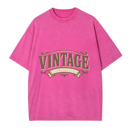 Bold typography design - "CENTERED" - aligned, focused, balanced within - Vintage T-shirt - Dusty Rose(Rose)