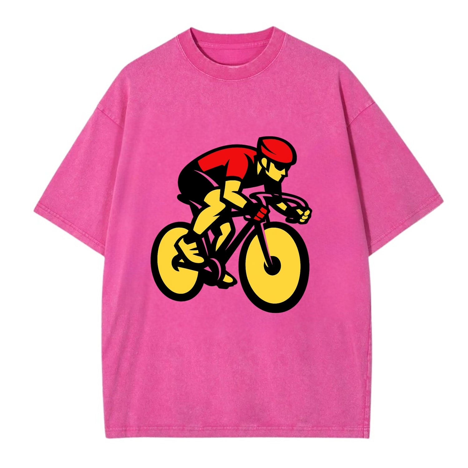 Speed Demon Cyclist - Vintage T-shirt - Dusty Rose(Rose)