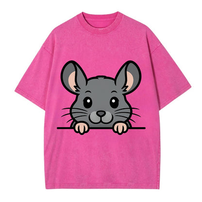 Chinchilla  - Vintage T-shirt - Dusty Rose(Rose)