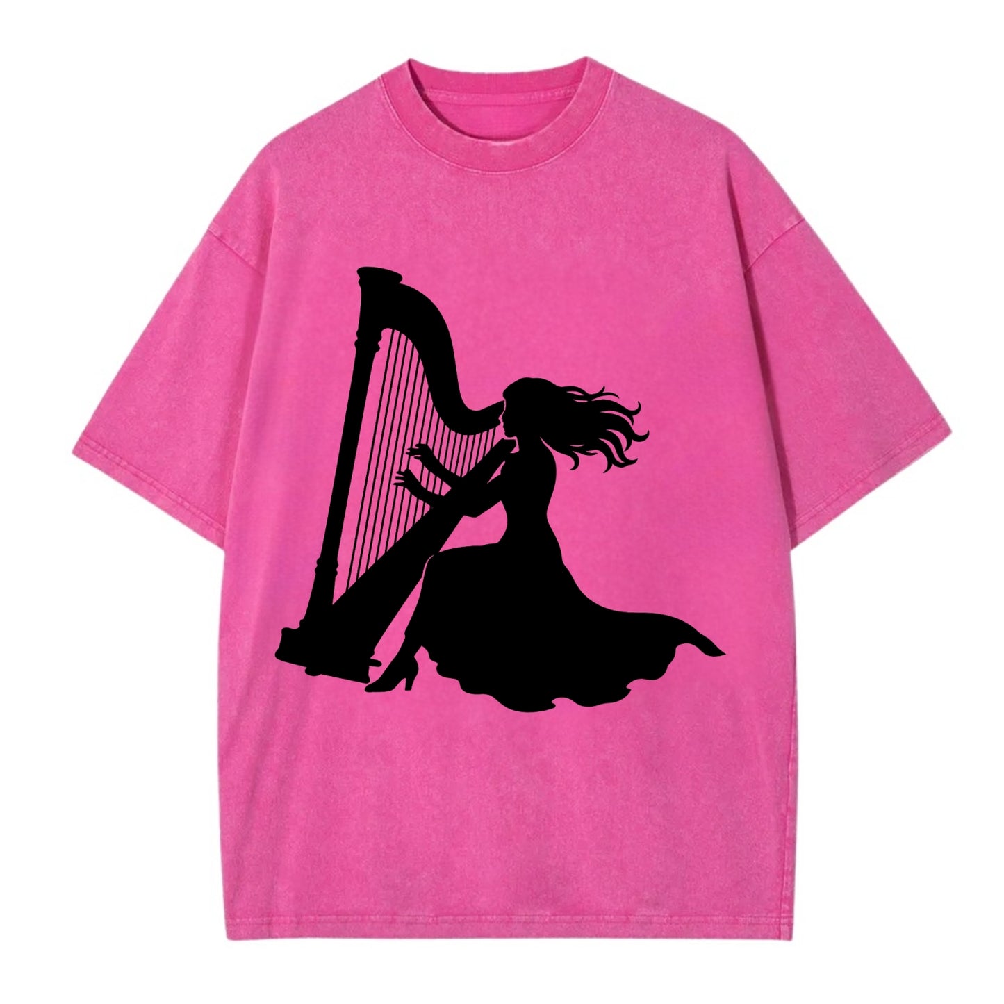 Harpist playing ethereal melody - Vintage T-shirt - Dusty Rose(Rose)