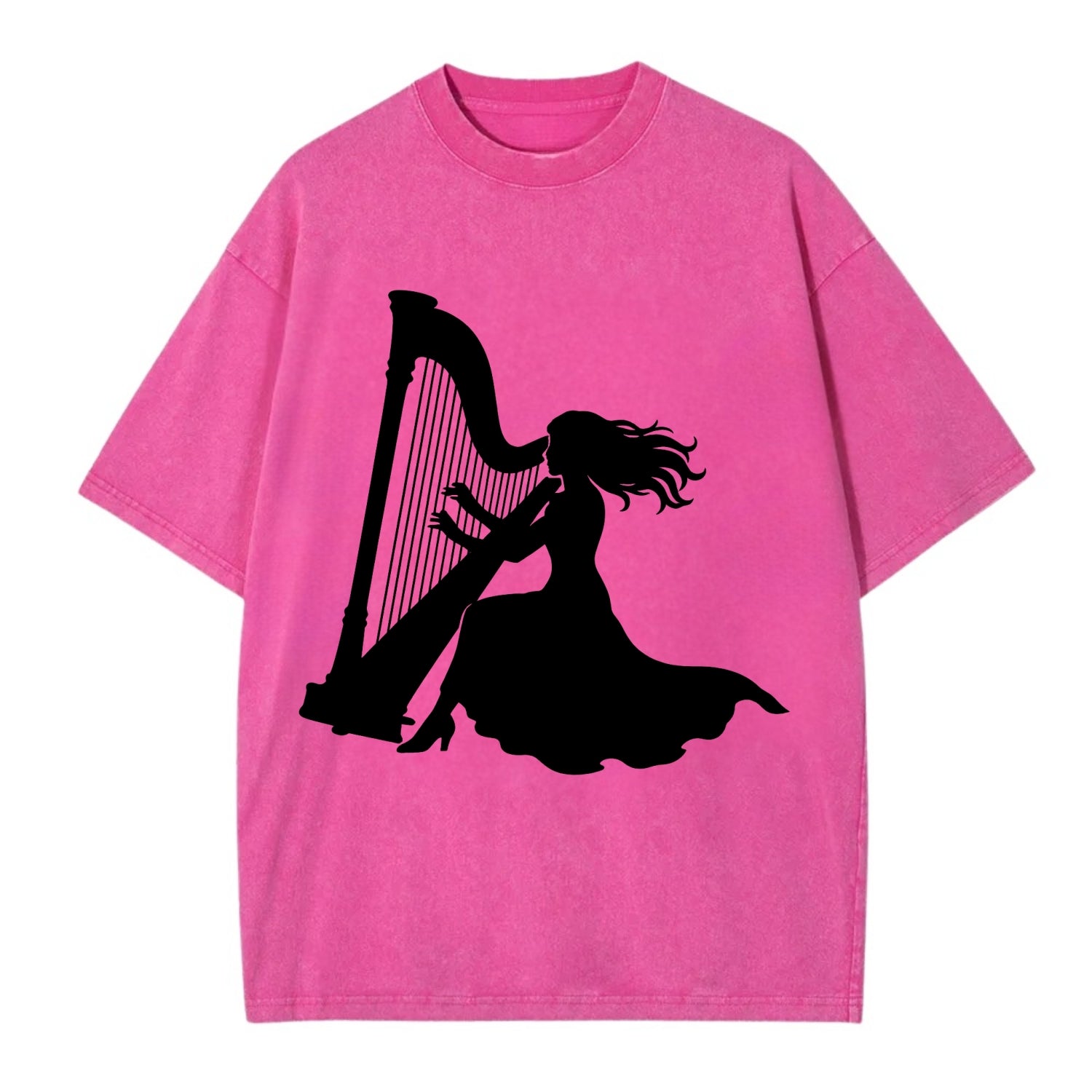 Harpist playing ethereal melody - Vintage T-shirt - Dusty Rose(Rose)
