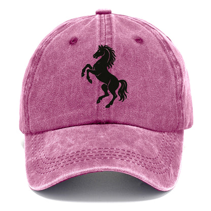 Stallion rearing on hind legs - Classic Cap - Dusty Rose(Rose)