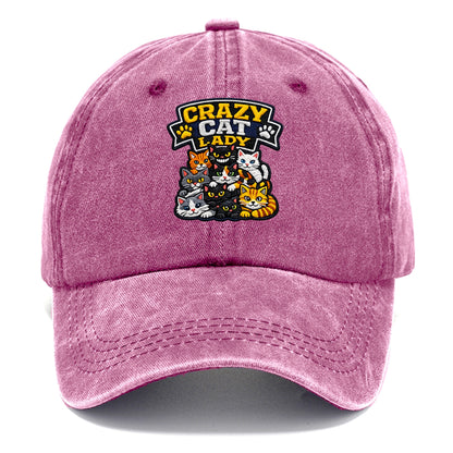 CRAZY CAT LADY - cat pile in multicolor , cat collector - Classic Cap - Dusty Rose(Rose)