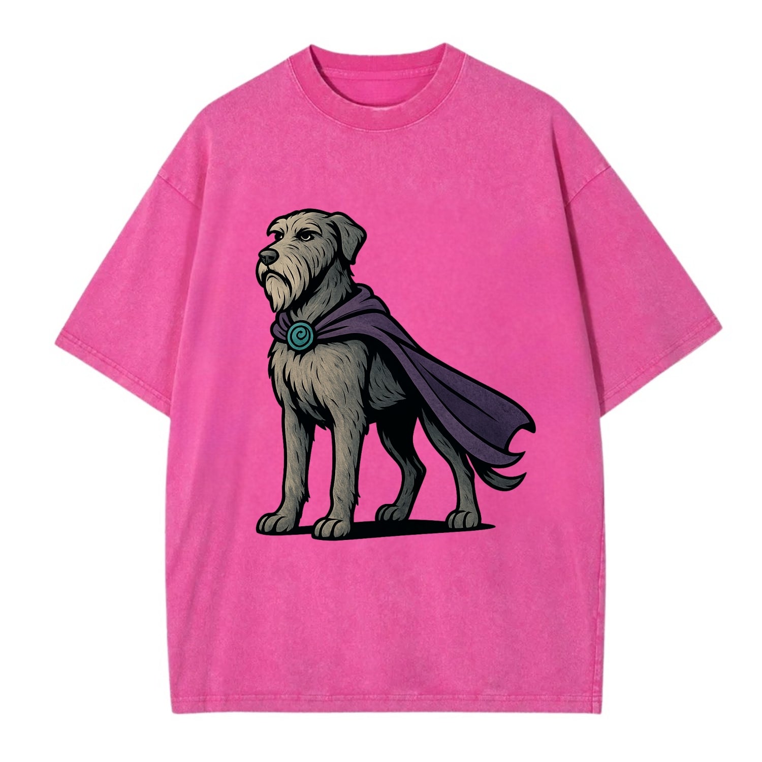 Irish Wolfhound Mystic Hero  - Vintage T-shirt - Dusty Rose(Rose)